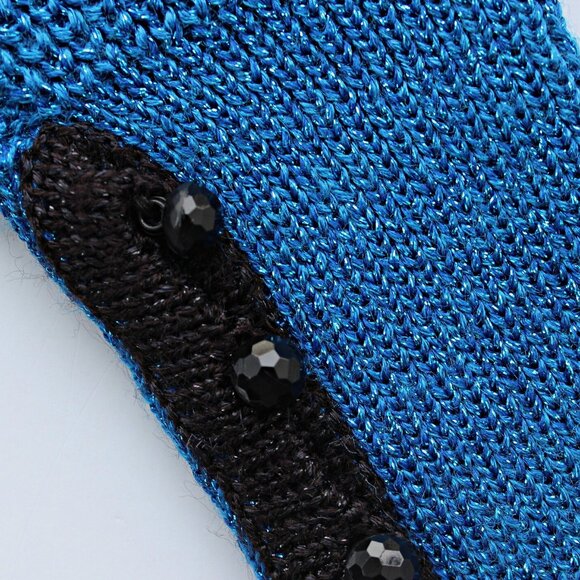 Vintage Blue Metallic Liz Claiborne Pullover Sweater in Size P (Petite) - Picture 8 of 9